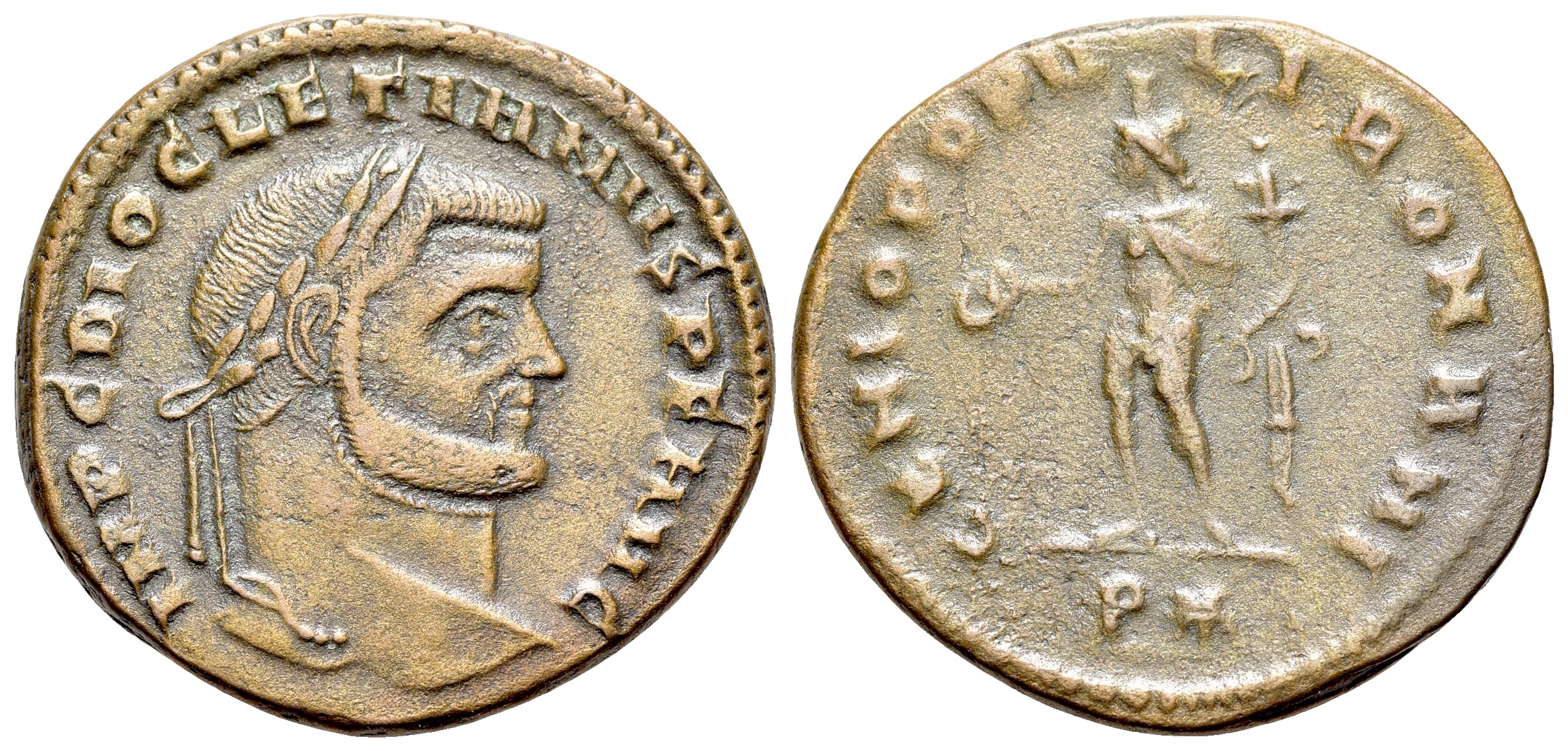 Diocletian (284-305). Æ Follis. Rome, AD 299. R/ Genius | Roman ...