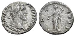 Ancient Coins - Antoninus Pius (138-161). AR Denarius. Rome. R/ VESTA
