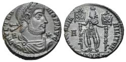 Ancient Coins - Vetranio (AD 350) Æ Centenionalis. Siscia, AD 350. R/ CONCORDIA MILITVM