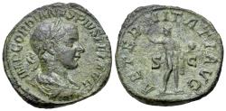 Ancient Coins - Gordian III (AD 238-244). Æ Sestertius. Rome mint. R/ SOL