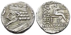 Ancient Coins - Kings of Parthia, Phraatakes (c. 2 BC-AD 4). BI Tetradrachm. Seleukeia on the Tigris, year 311 (April 1 BC).
