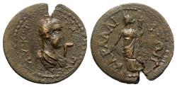 Ancient Coins - Gallienus (253-268). Cilicia, Carallia. Æ Triassarion - R/ Demeter - VERY RARE