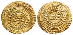 Ancient Coins - Crusaders, Latin Kingdom of Jerusalem. Imitation Bezants, 12th-13th centuries. AV Bezant. Imitating a dinar of the Fatimid caliph al-Amir. Acre.