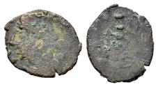 Ancient Coins - Indo-Roman Coinage (4th-5th century AD). Imitating Late Roman Bronzes types. R/ Two standing figures.