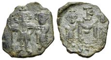 Ancient Coins - Constans II (641-668). Æ 40 Nummi. Syracuse, 659-668.