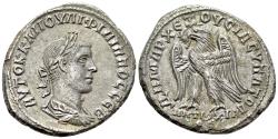 Ancient Coins - Philip II (AD 247-249). Seleucis and Pieria, Antioch. AR Tetradrachm R/ EAGLE