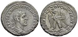 Ancient Coins - Philip I (AD 244-249). Seleucis and Pieria, Antioch. BI Tetradrachm. AD 249. R/ EAGLE RARE