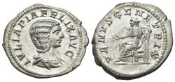 Ancient Coins - Julia Domna (Augusta, 193-217). AR Denarius. Rome, 215-7.  R/ VENUS
