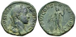 Ancient Coins - Severus Alexander (AD 222-235). Æ Sestertius. Rome mint. 12th emission, AD 231. R/ JUPITER