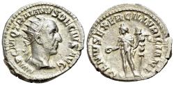 Ancient Coins - Trajan Decius (AD 249-251). AR Antoninianus. Rome, AD 249. R/ GENIUS