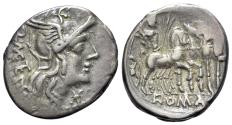 Ancient Coins - ROME REPUBLIC Q. Caecilius Metellus, Rome, 130 BC. AR Denarius R/ Jupiter driving triumphal quadriga