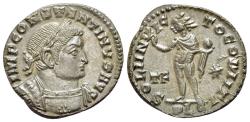 Ancient Coins - Constantine I (307/310-337). Æ Nummus - Follis. Lugdunum, 315-6. R/ SOL Ex trésor de Chitry, exemplaire n 2063