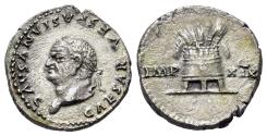 Ancient Coins - Vespasian (AD 69-79). AR Denarius. Rome mint. Struck July AD 77-December 78. R/ MODIUS