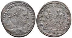 Ancient Coins - Maximianus (Senior Augustus, 305-307). Æ Follis. Aquileia, c. 305-6. RARE