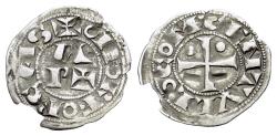 World Coins - France, Béarn (Lordship). Anonymous (1080-1250) AR Obol. Morlaàs mint.