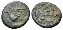 Ancient Coins - SIKYONIA. Sikyon. (Circa 196-149 BC). AE 14mm. Dove flying
