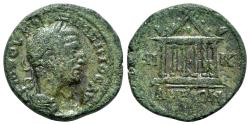 Ancient Coins - Maximinus I (235-238). Bithynia, Nicaea. Æ - R/ Hexastyle temple