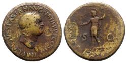 Ancient Coins - Vespasian (69-79). Æ Sestertius. Rome, AD 71. R/ ROMA