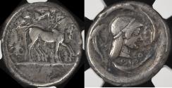 Ancient Coins - Sicily, Syracuse, Hieron I (c. 480-475 BC) AR Tetradrachm  NICE !!