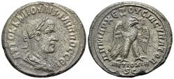 Ancient Coins - Philip I (AD 244-249). Seleucis and Pieria, Antioch. BI Tetradrachm. AD 249. R/ EAGLE