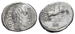 Ancient Coins - ROME REPUBLIC L. Titurius L.f. Sabinus. 89 BC. AR Denarius. R/ Victory in Biga