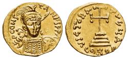 Ancient Coins - Constantine IV (668-685). AV Solidus. Constantinople, 681-685. Near EF