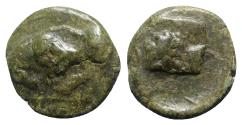 Ancient Coins - Sicily, Hipana, c. 357-338 BC. Æ Onkia
