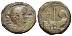 Ancient Coins - GAUL, Narbo. Octavian (Circa 40 BC). Æ As R/ PROW of GALLEY