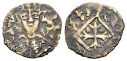 Ancient Coins - AXUM. Hataz (Hethasa). (600-circa 620). Æ 16mm,. R/ Cross within lozenge.