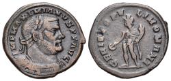 Ancient Coins - Galerius (AD 305-311). Æ Nummus - Follis. Londinium (London) mint. Struck 1 May AD 305-spring 307.  R/ GENIUS