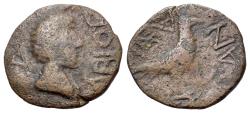 Ancient Coins - SKYTHIA. Olbia. 1st century AD. Æ 18mm. circa 69-96. R/ Eagle standing right on dolphin RARE