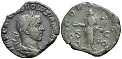 Ancient Coins - Volusian (251-253). Æ Sestertius. R/ CONCORDIA