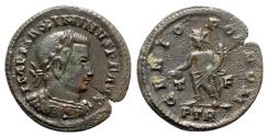 Ancient Coins - Maximinus II (310-313). Æ Follis - Treveri - R/ Genius