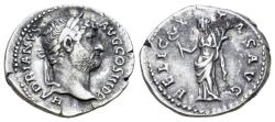 Ancient Coins - Hadrian (AD 117-138). AR Denarius, Rome, 133-135.  R/ FELICITAS