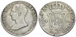 World Coins - Spain, Joseph Napoleon (1808-1814). AR 4 Reales 1810 AI, Madrid