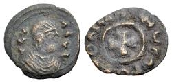 Ancient Coins - AXUM. temp. Ezanas (mid. 340s-circa 380). Æ Lepton. Anonymous 'BACIΛEYC' issue. R/ Cross pattée