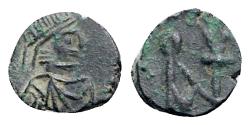 Ancient Coins - Anastasius I (AD 491-518). Æ Nummus. Constantinople, 491-498. R/ Monogram of Anastasius