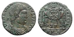 Ancient Coins - Magnentius (350-353). Æ - Lugdunum - R/ Victories