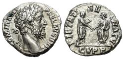 Ancient Coins - Commodus (AD 177-192). AR Denarius. Rome mint. Struck AD 189. R/ PIETATI SENATVS