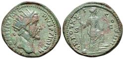 Ancient Coins - Antoninus Pius (138-161). Æ Dupondius. Rome, 157-8. R/ ANNONA UNPUBLISHED