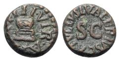 Ancient Coins - Augustus (27 BC-14 AD). Æ Quadrans - L. Valerius Catullus, moneyer