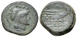 Ancient Coins - ROME REPUBLIC Anonymous, Sardinia, after 211 BC. Æ Triens