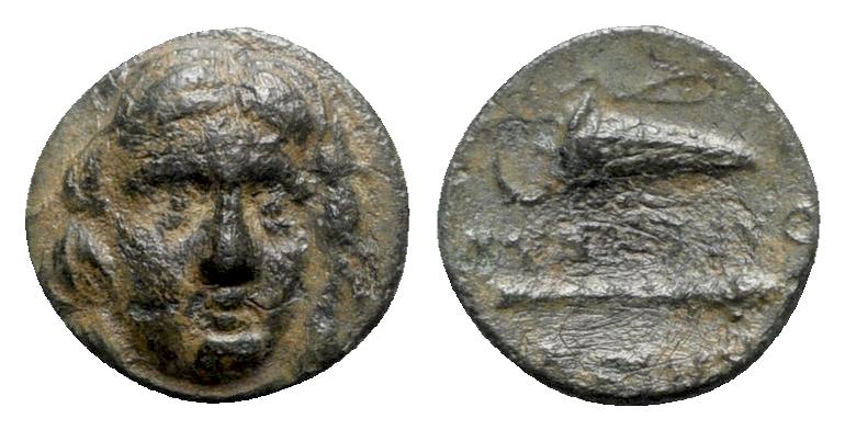 Caria, Kos, c. 210-180 BC. Æ - Helios / Club and quiver | Greek Coins