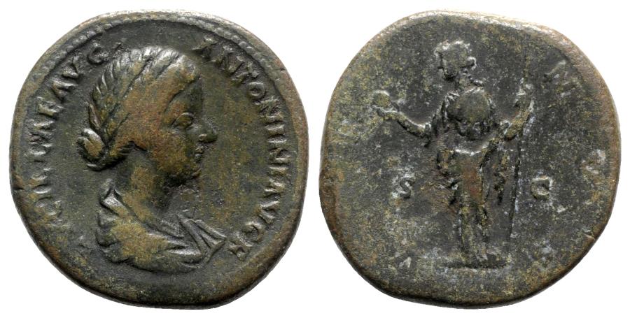 Ancient Coins - Lucilla (Augusta, 164-182). Æ Sestertius - R/ Venus