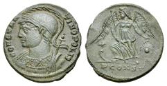 Ancient Coins - Commemorative Series (AD 330-354).  Æ Nummus - Follis, Arelate, 330-331. R/ VICTORY