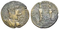 Ancient Coins - PHRYGIA. Hierapolis. Valerian I (AD 253-260). Æ 30mm, Homonoia with Ephesus.