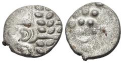 Ancient Coins - Celtic Britain Durotriges. Uninscribed, ca, 65-20 BC. BI Stater. Cranborne Chase (Durotrigan E) type. Ex Geoff Cottam collection