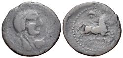 Ancient Coins - Numidia, Salviana, c. 2nd century BC(?). Æ 21mm R/ Horse prancing RARE