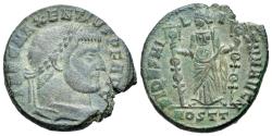 Ancient Coins - Maxentius (AD 307-312). Æ Follis. Ostia, 309-312. R/ FIDES
