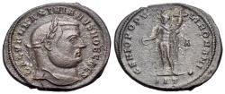 Ancient Coins - Galerius (As Caesar, AD 293-305). Æ Follis. Antioch mint, 5th officina. Struck circa AD 304-305. R/ GENIUS Ex Numismatic Auction Co., 1973.